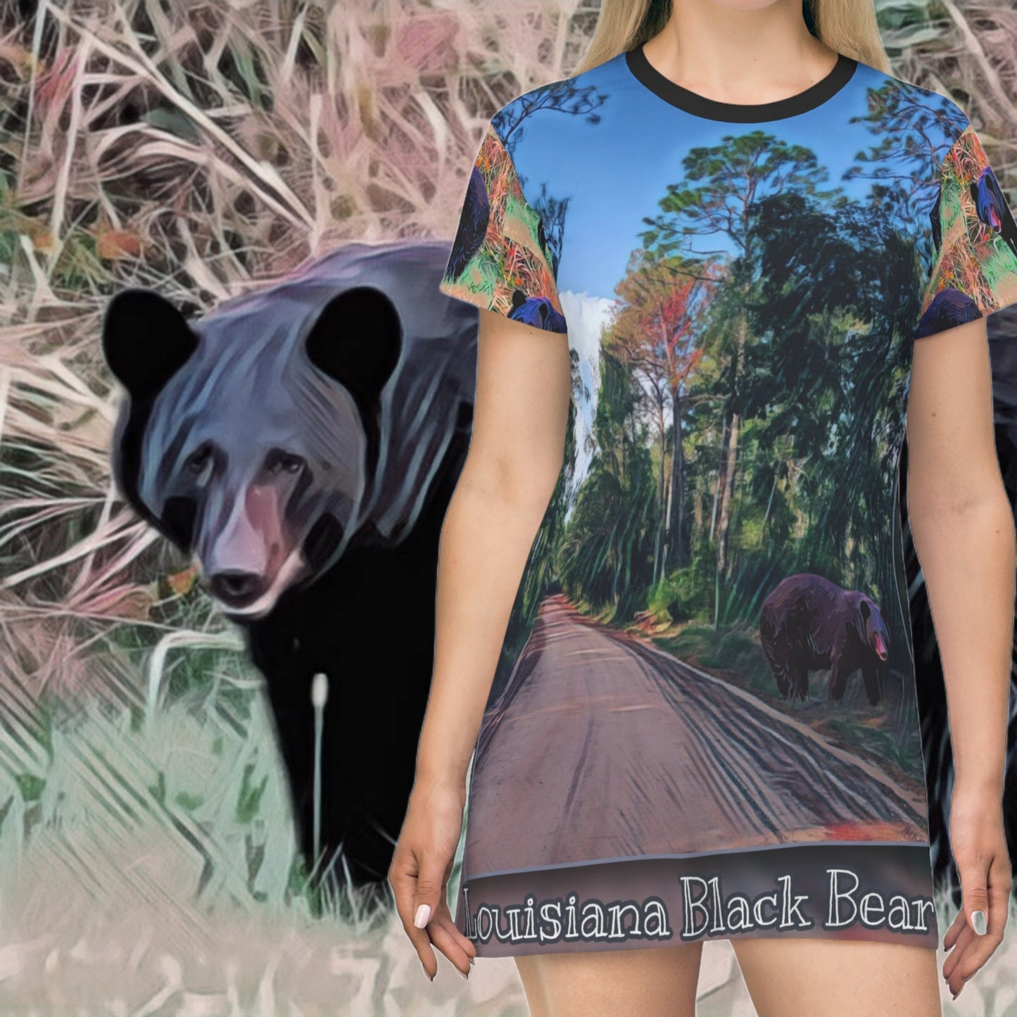 Louisiana Black Bear T-Shirt Dress