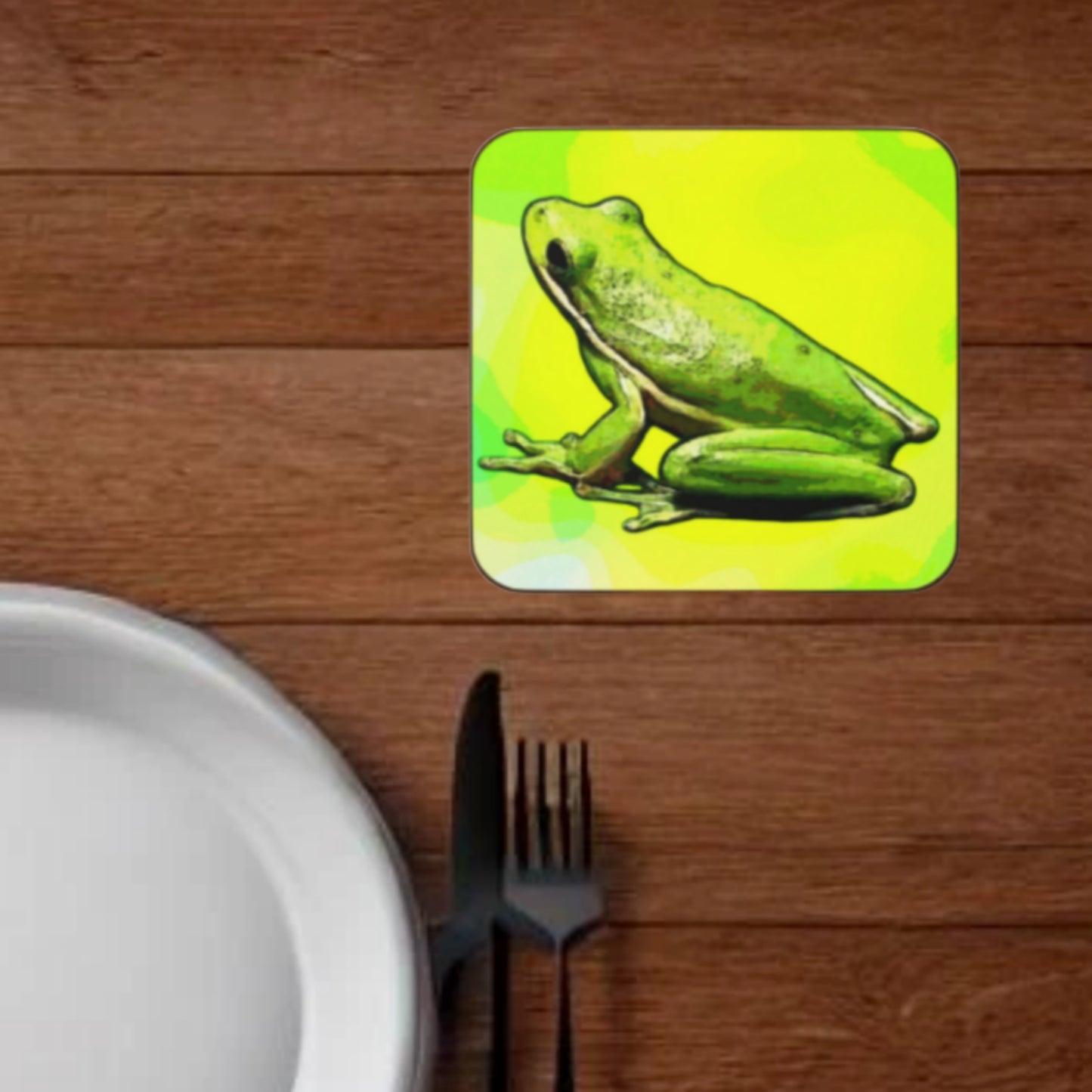 Tree Frog Hardboard Coaster