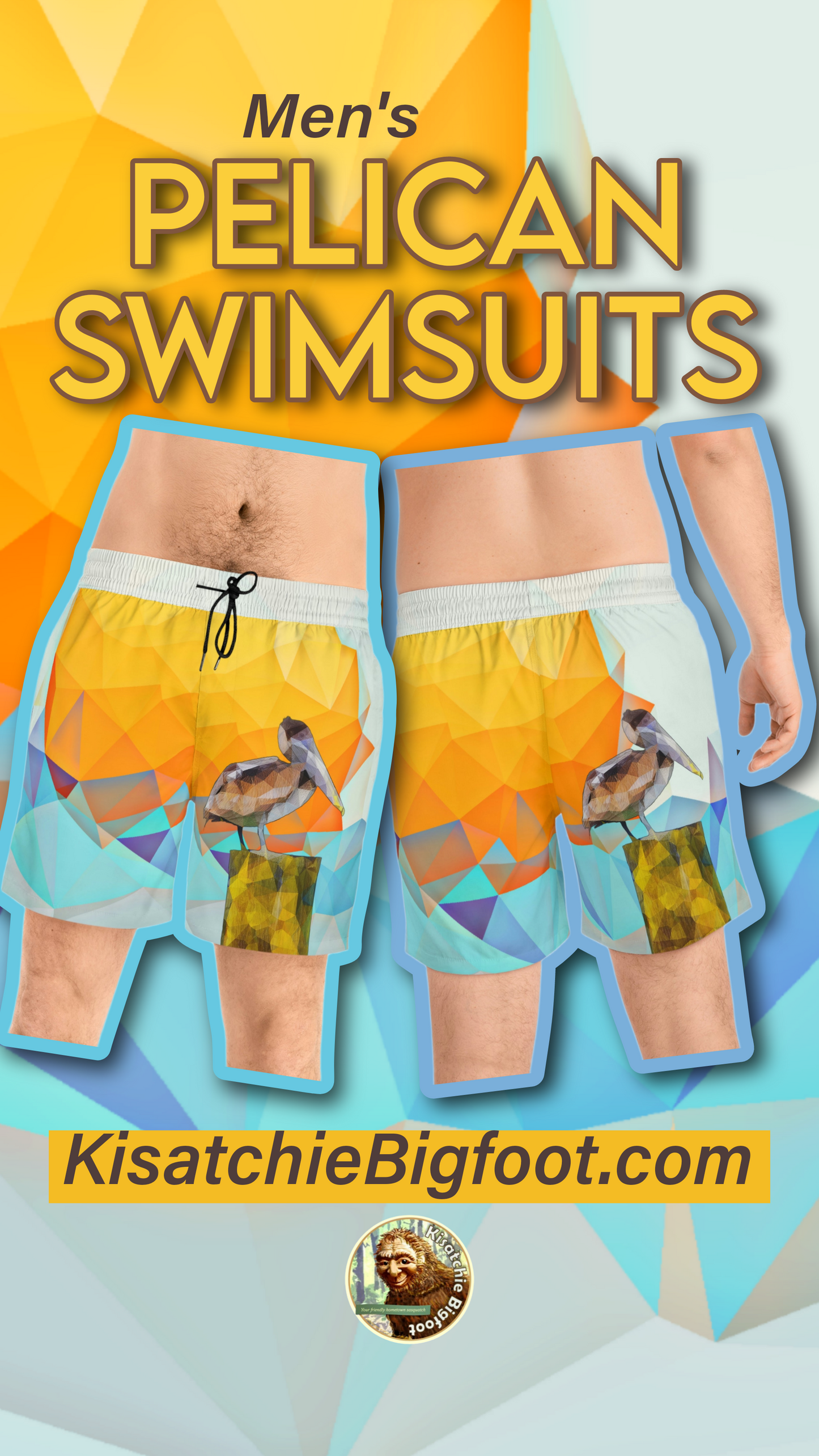 Louisiana Brown Pelican Swim Shorts