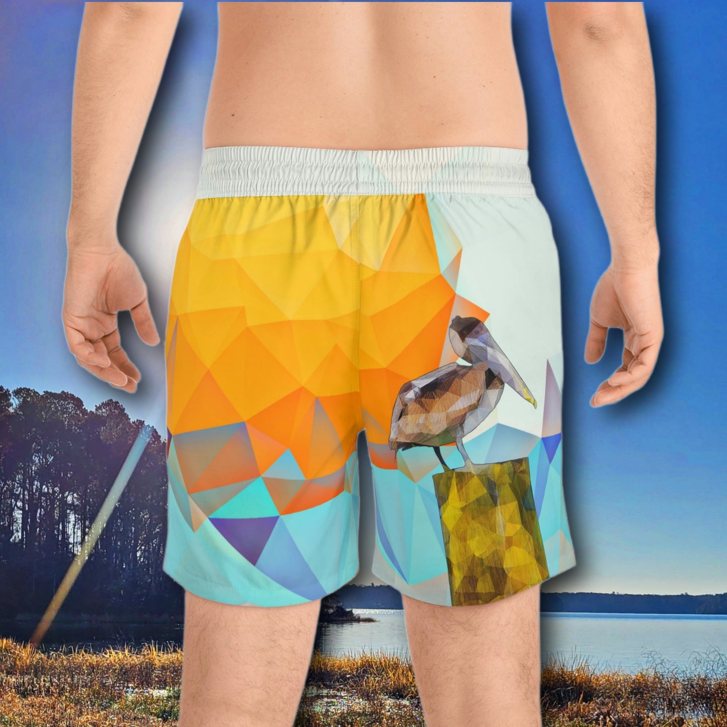 Louisiana Brown Pelican Swim Shorts