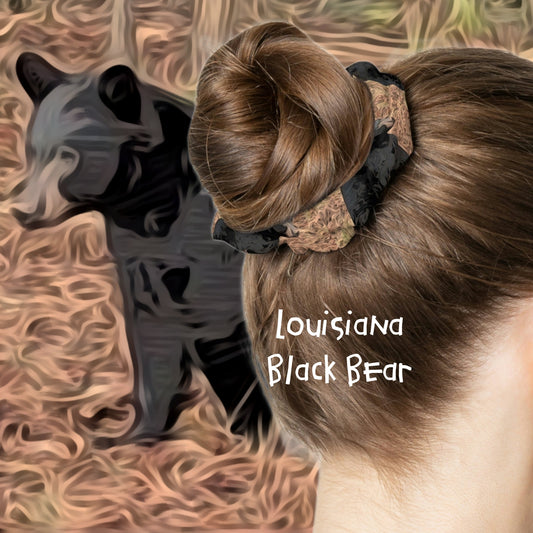 Louisiana Black Bear Scrunchie