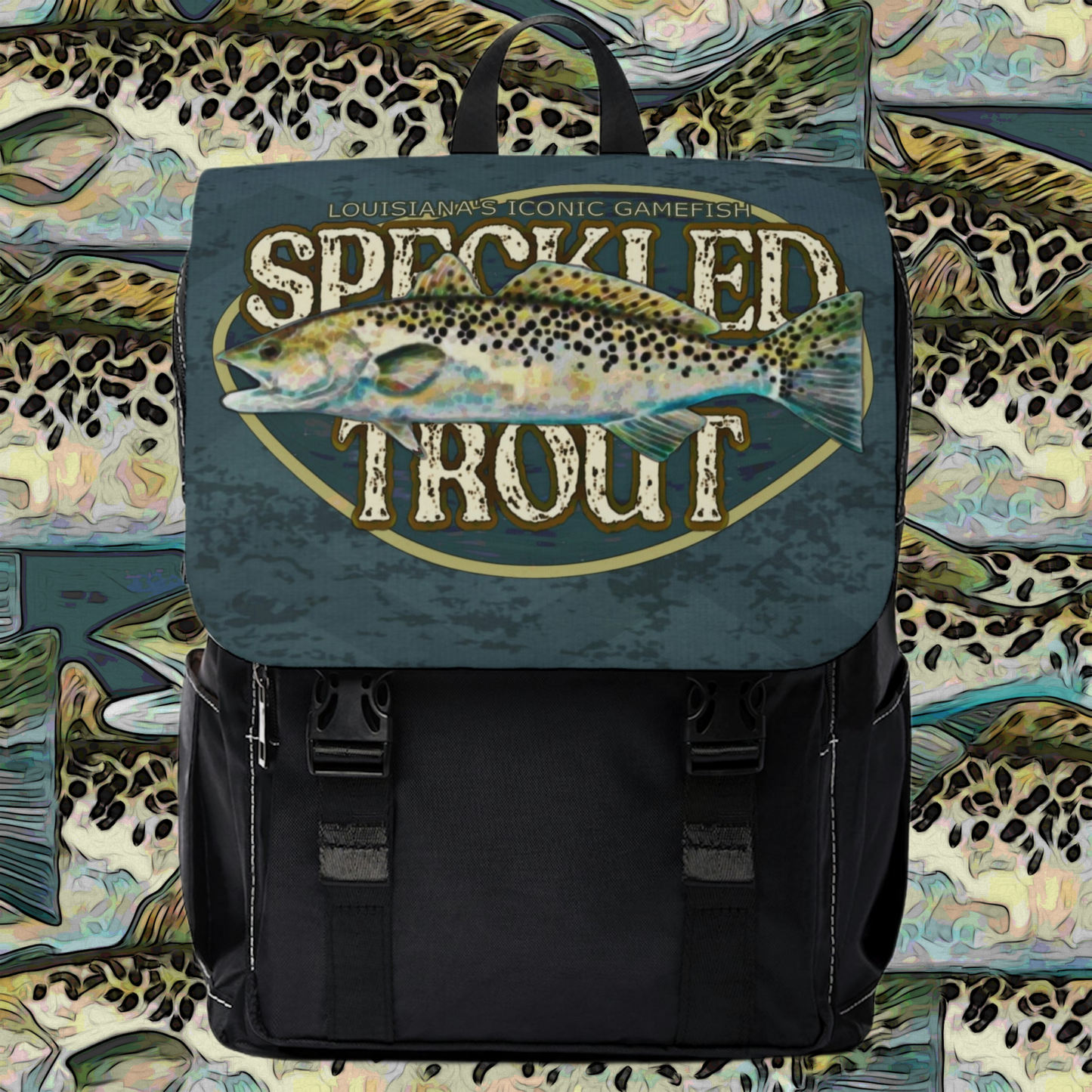 Unisex Speckled Trout Shoulder Backpack