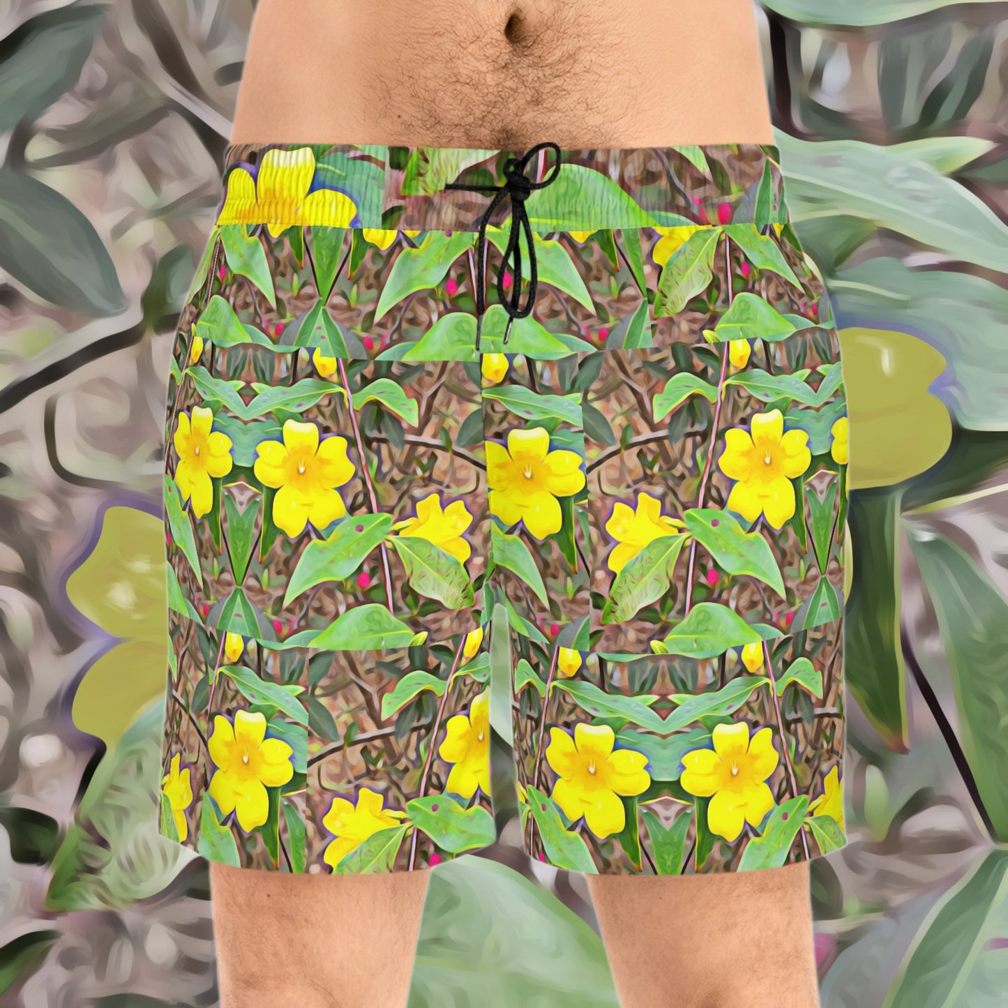 Men's Yellow Jessamine Swim Shorts