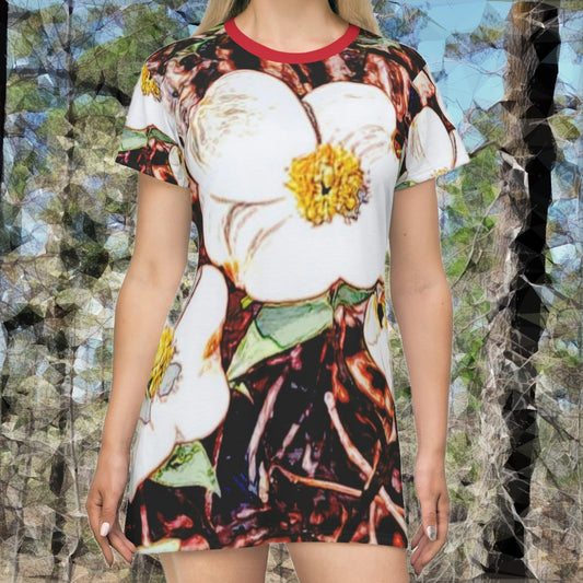 Dogwood Blossoms T-Shirt Dress