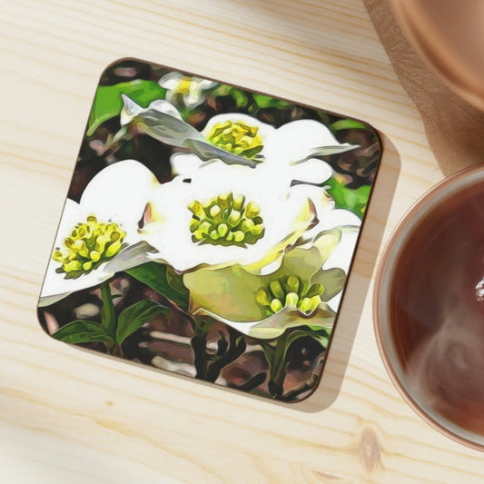 Dogwoods Hardboard Coaster