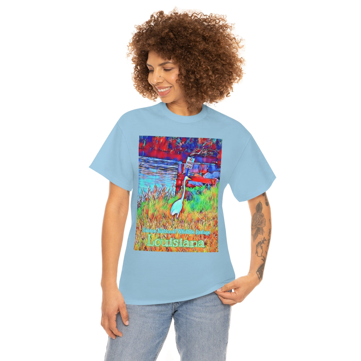 Unisex Louisiana Egret Heavy Cotton Tee