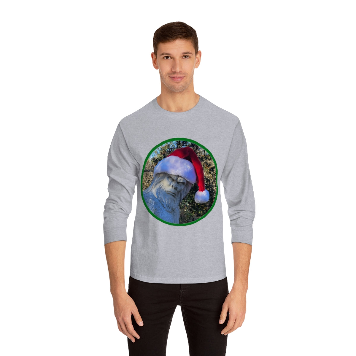 Unisex Bigfoot Santa Long Sleeve Tee