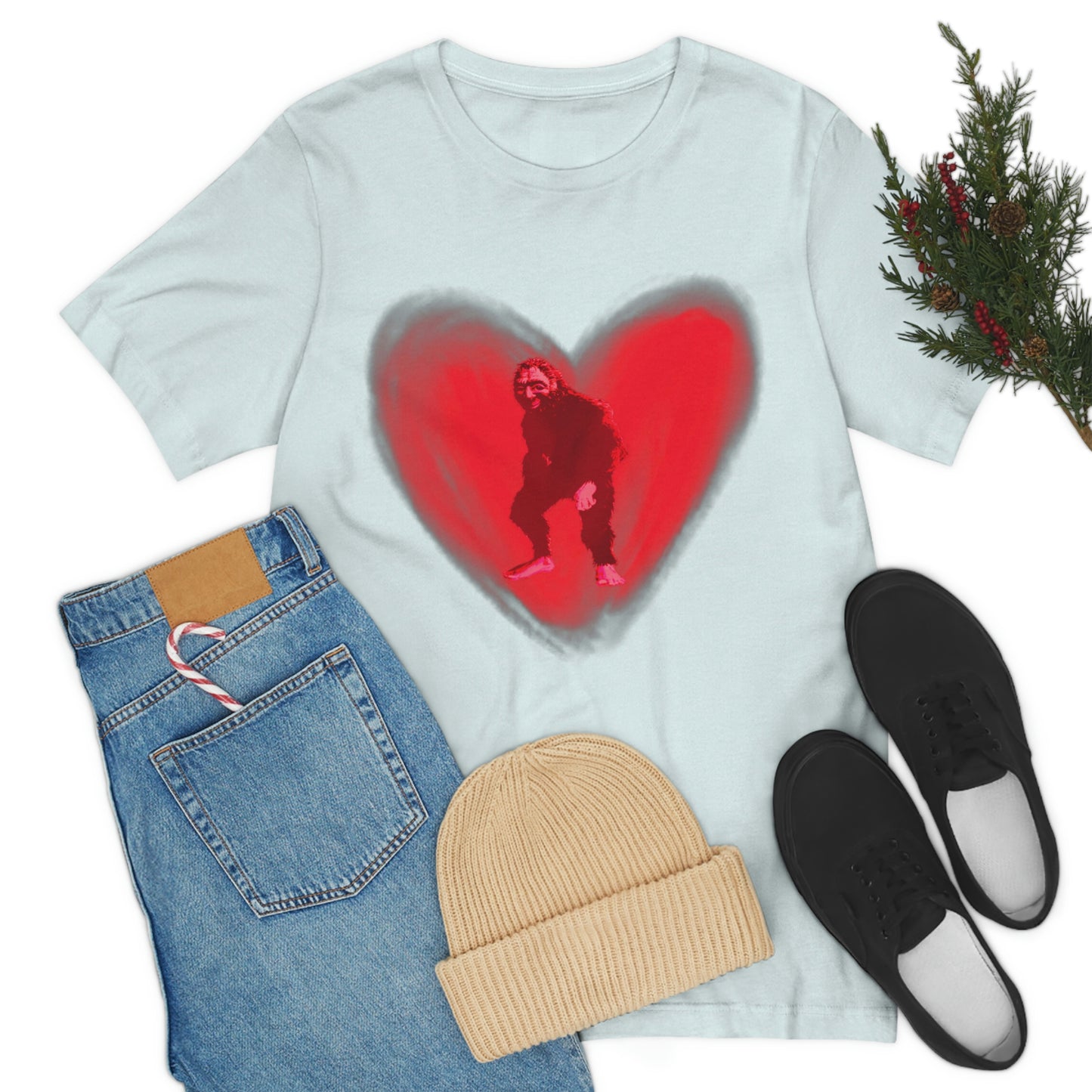 Unisex Bigfoot in My Heart Jersey Tee