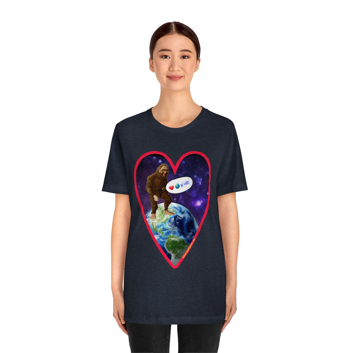 Love The Earth Y'all Bigfoot Jersey Tee