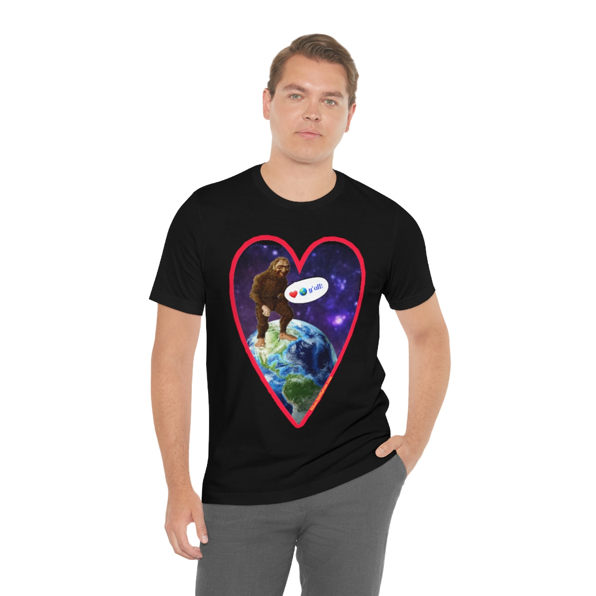 Love The Earth Y'all Bigfoot Jersey Tee