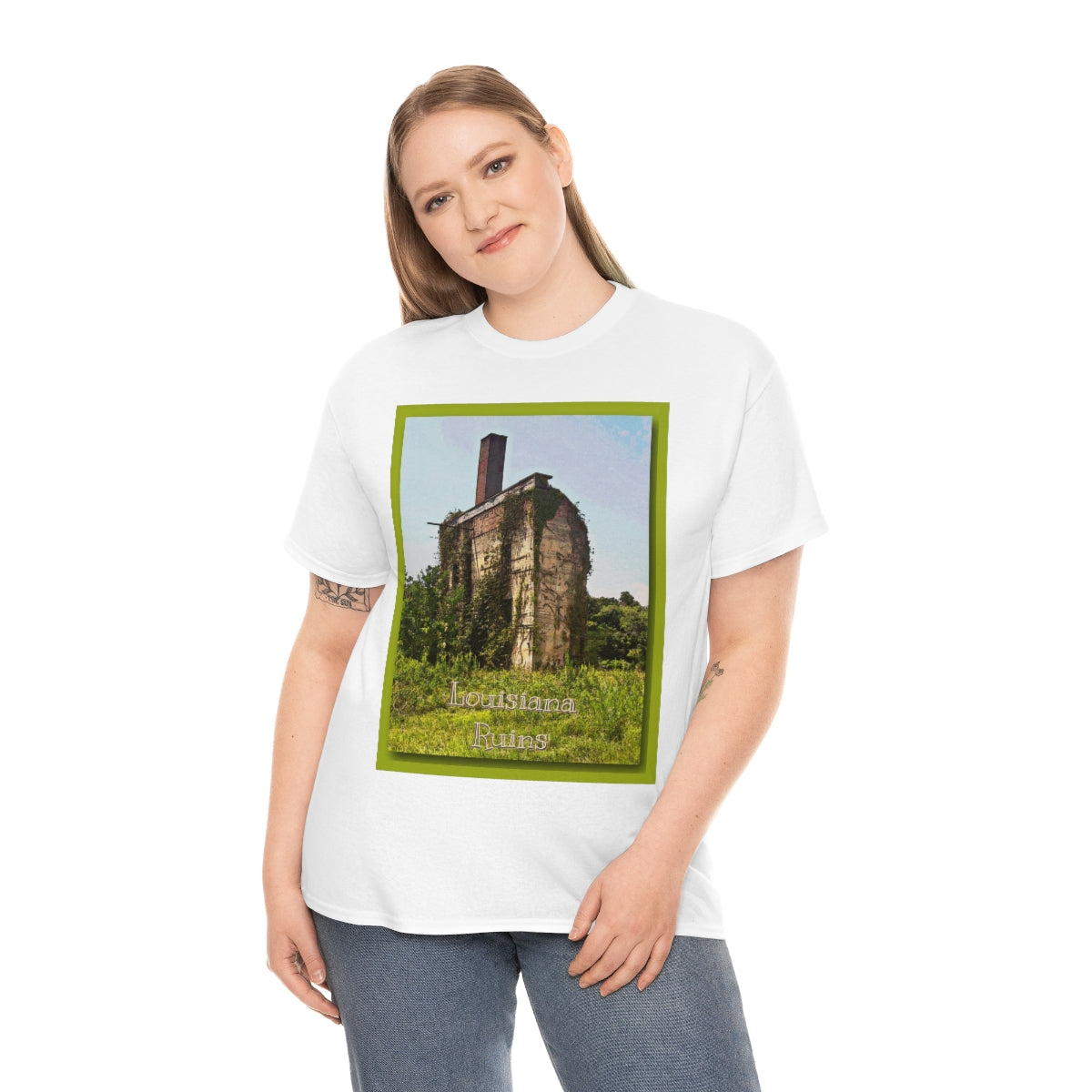 Unisex Louisiana Ruins Heavy Cotton Tee