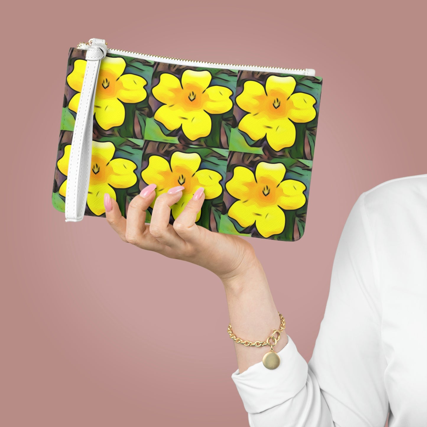 Yellow Jessamine Clutch Bag