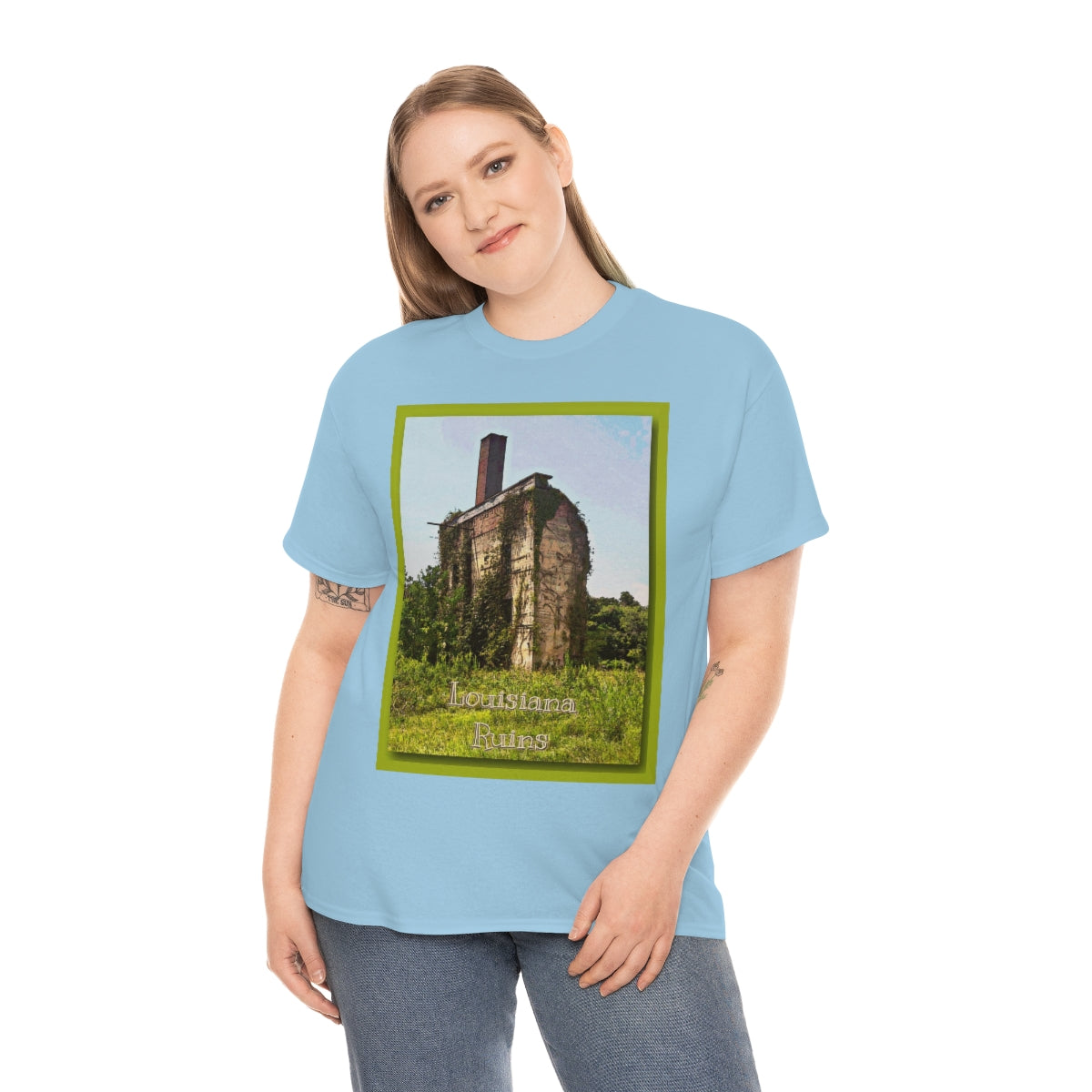 Unisex Louisiana Ruins Heavy Cotton Tee