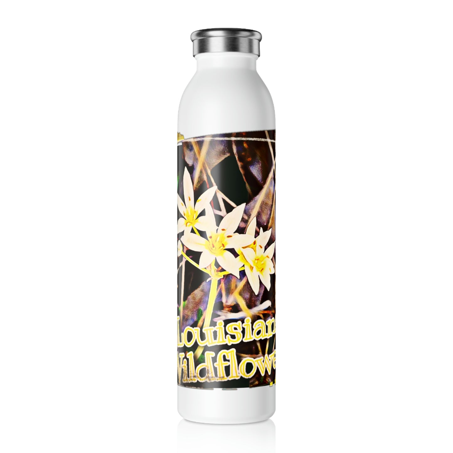 Slim Louisiana Wildflowers Water Bottle