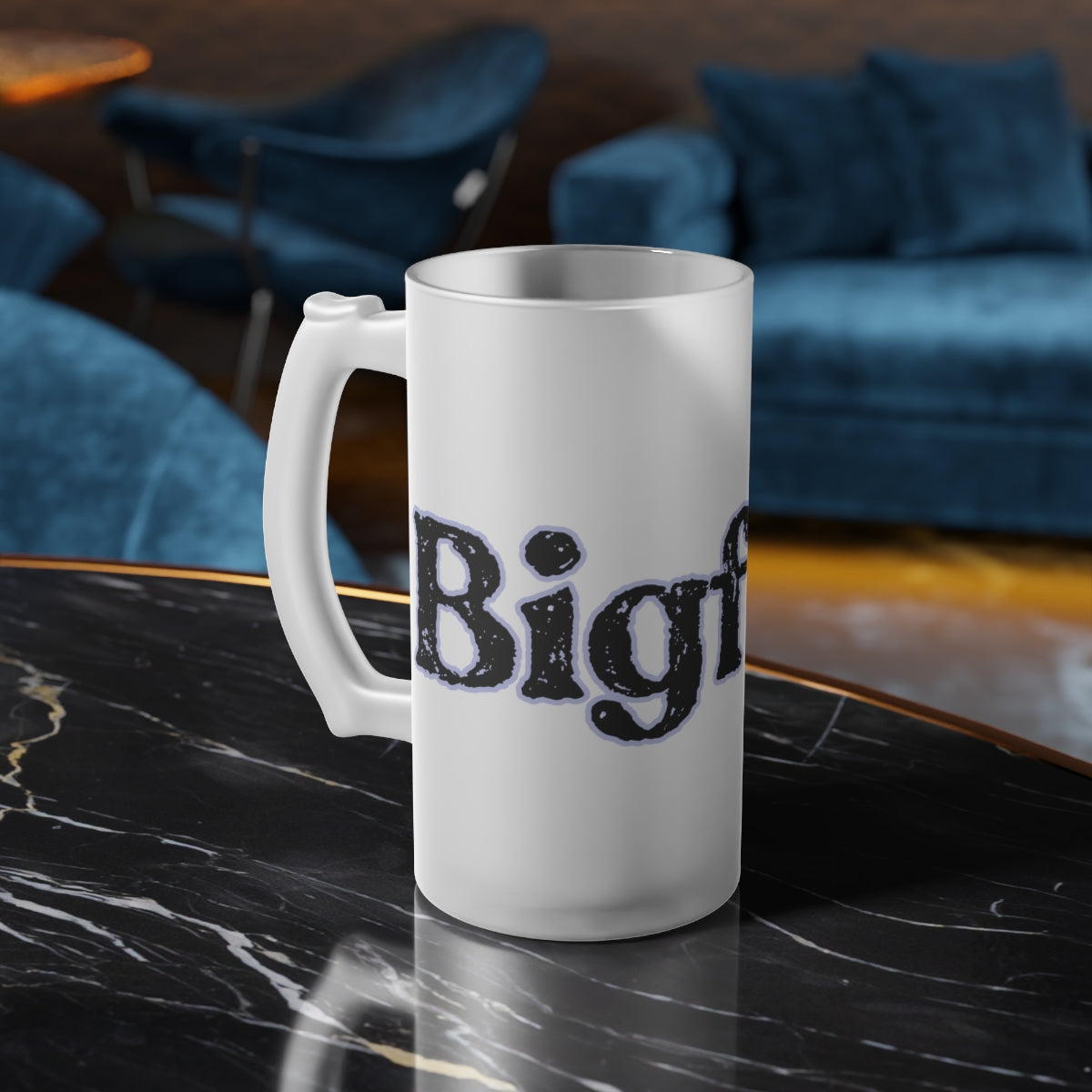 Frosted Glass Bigfoot Beer Mug