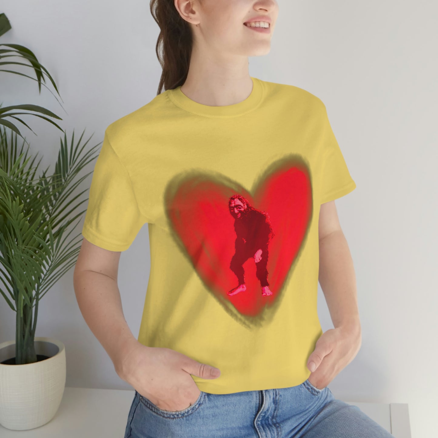 Unisex Bigfoot in My Heart Jersey Tee