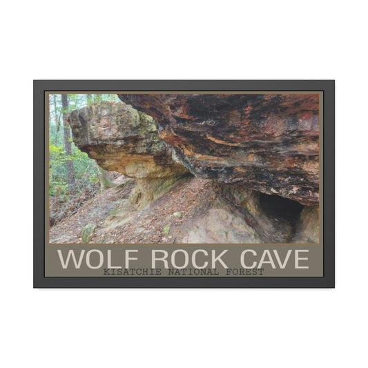 Framed Wolf Rock Cave Paper Posters