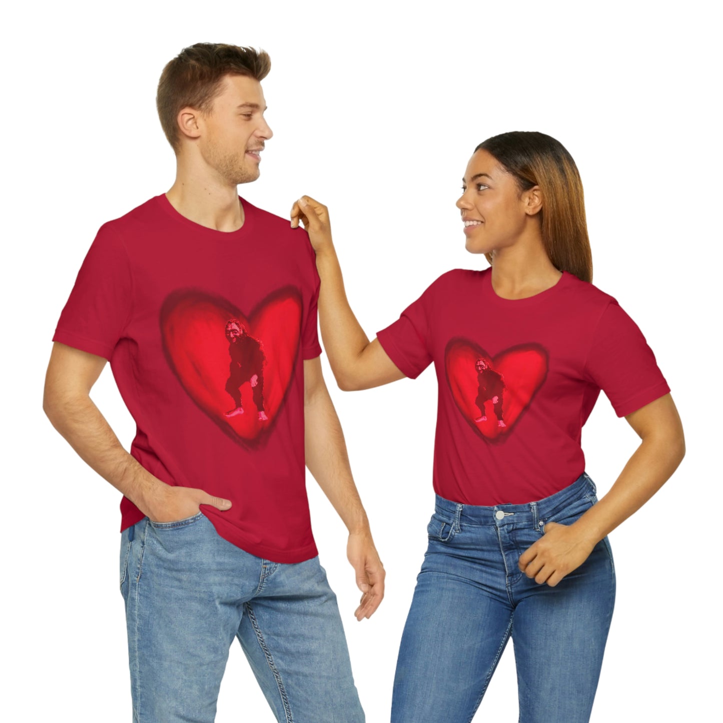 Unisex Bigfoot in My Heart Jersey Tee