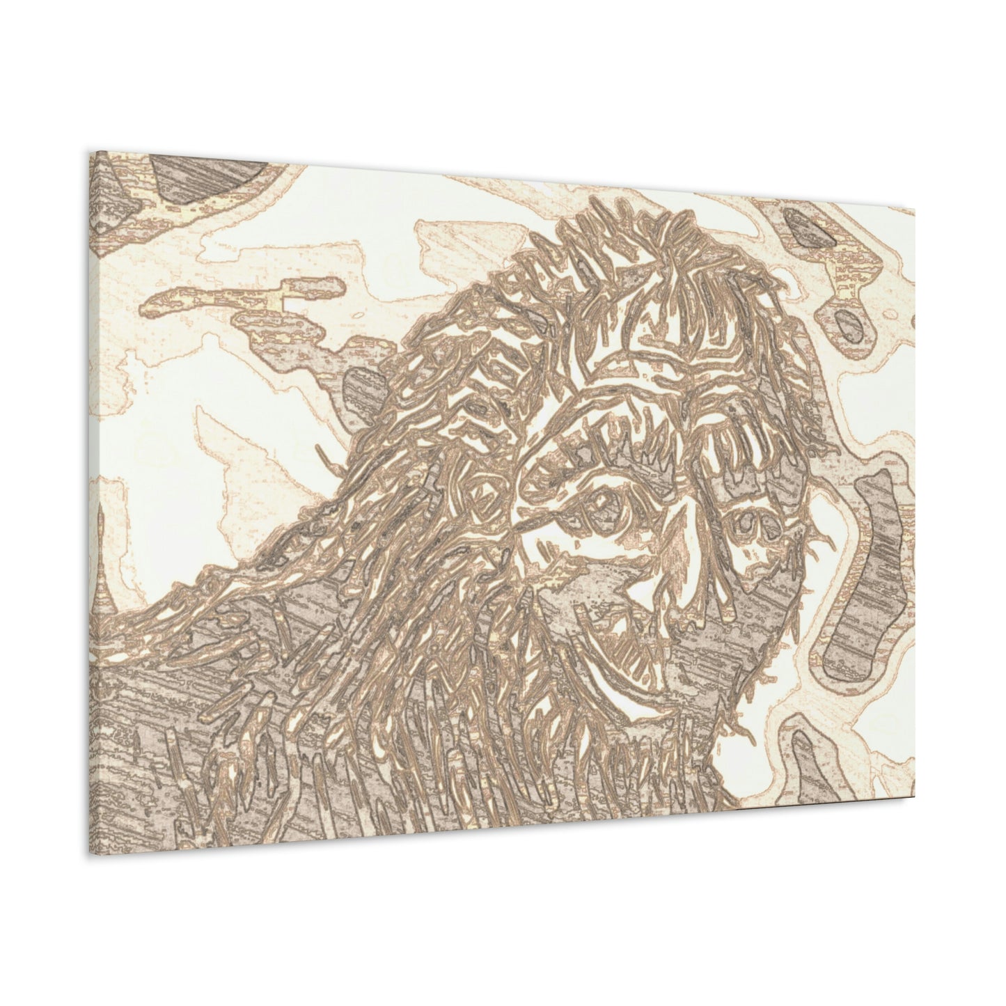 Bigfoot Sketch Canvas Gallery Wraps