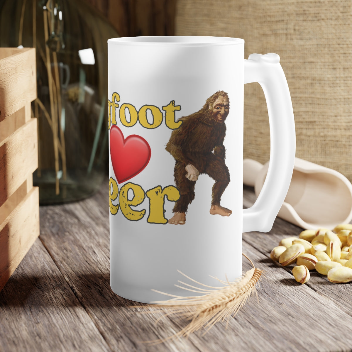 Frosted Glass Bigfoot Beer Mug