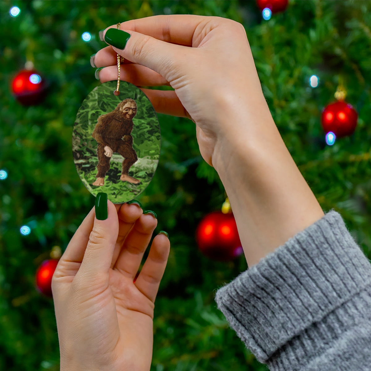 Ceramic Bigfoot Ornament