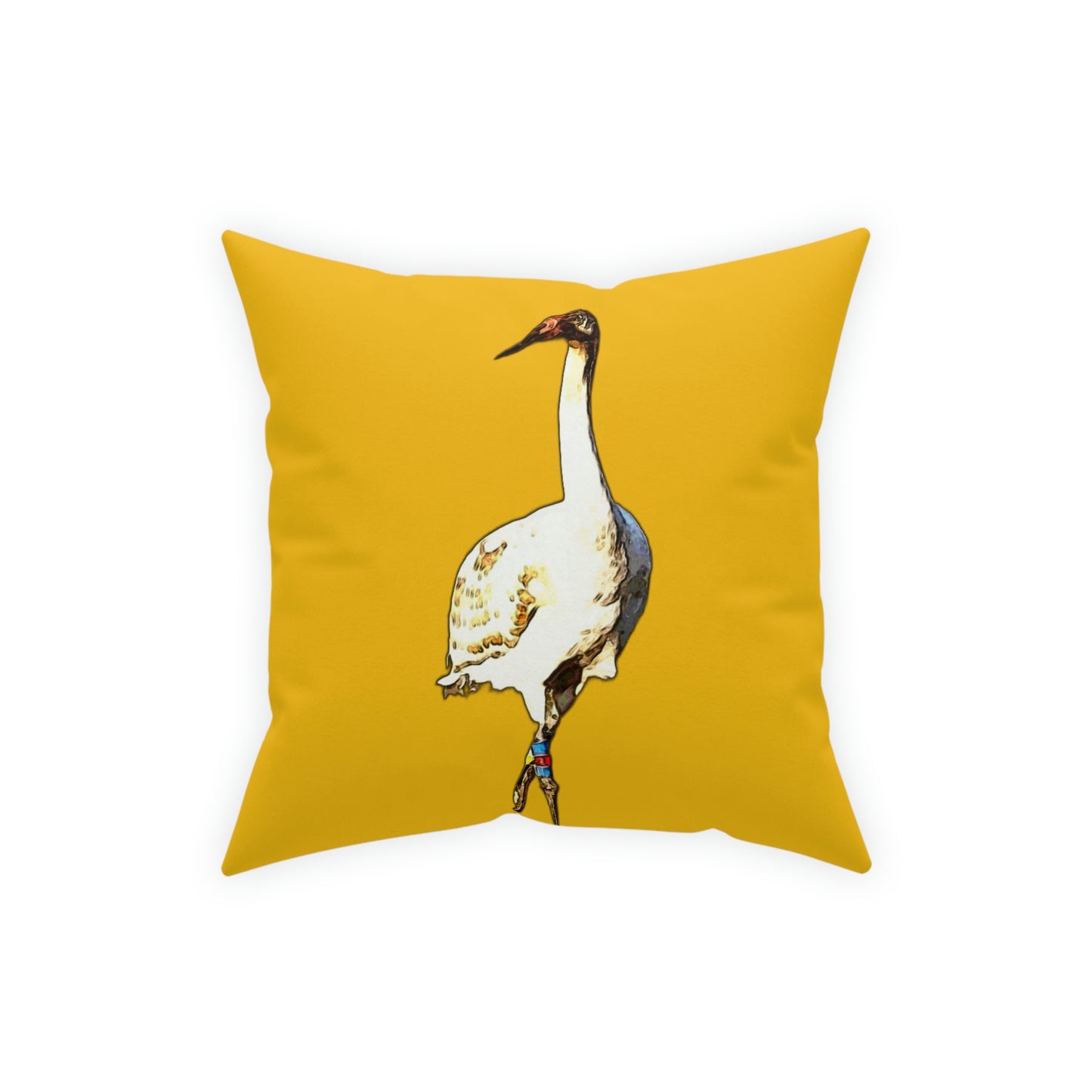 Whooping Crane Broadcloth Pillow