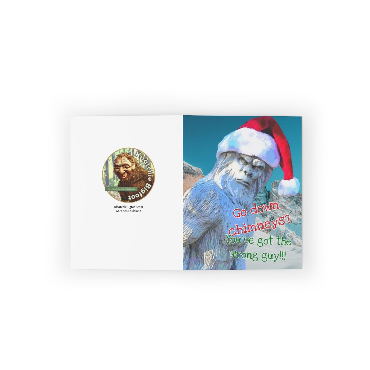 Bigfoot Christmas cards (8, 16, and 24 pcs)