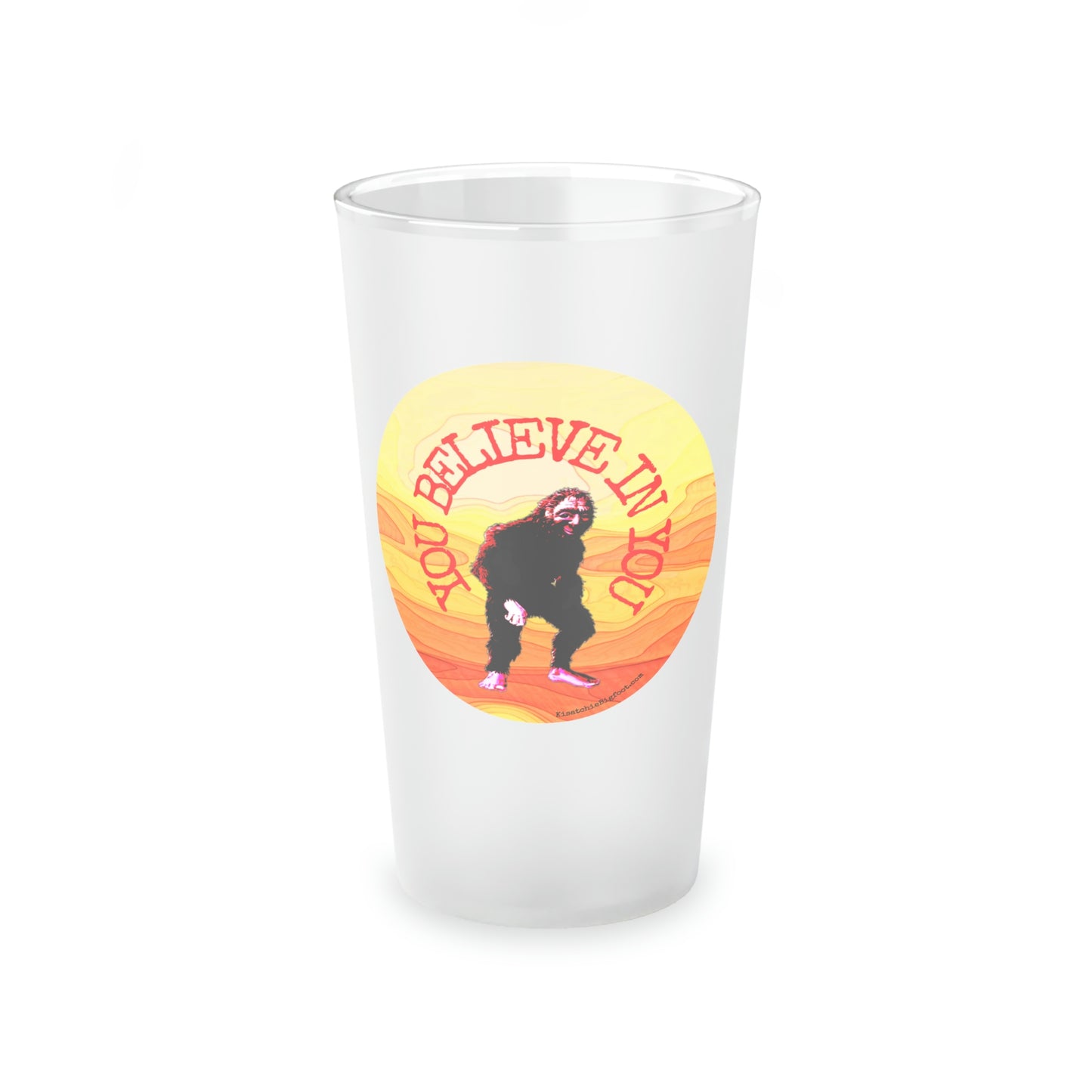 Bigfoot's Believe in You Frosted Pint Glass, 16oz