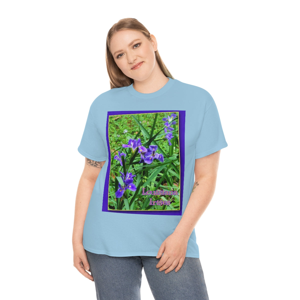 Unisex Louisiana Irises Heavy Cotton Tee