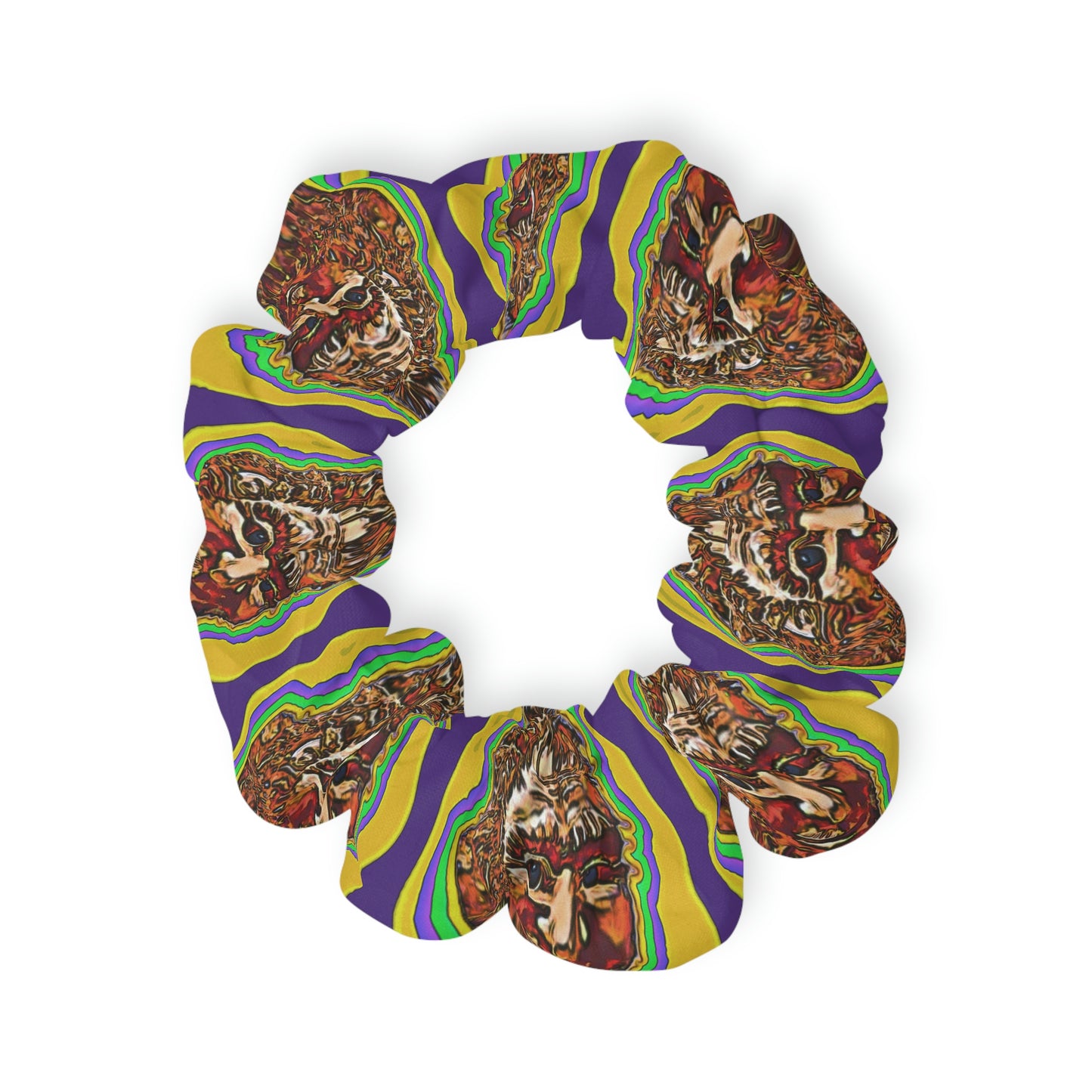 Bigfoot's Mardi Gras Scrunchie