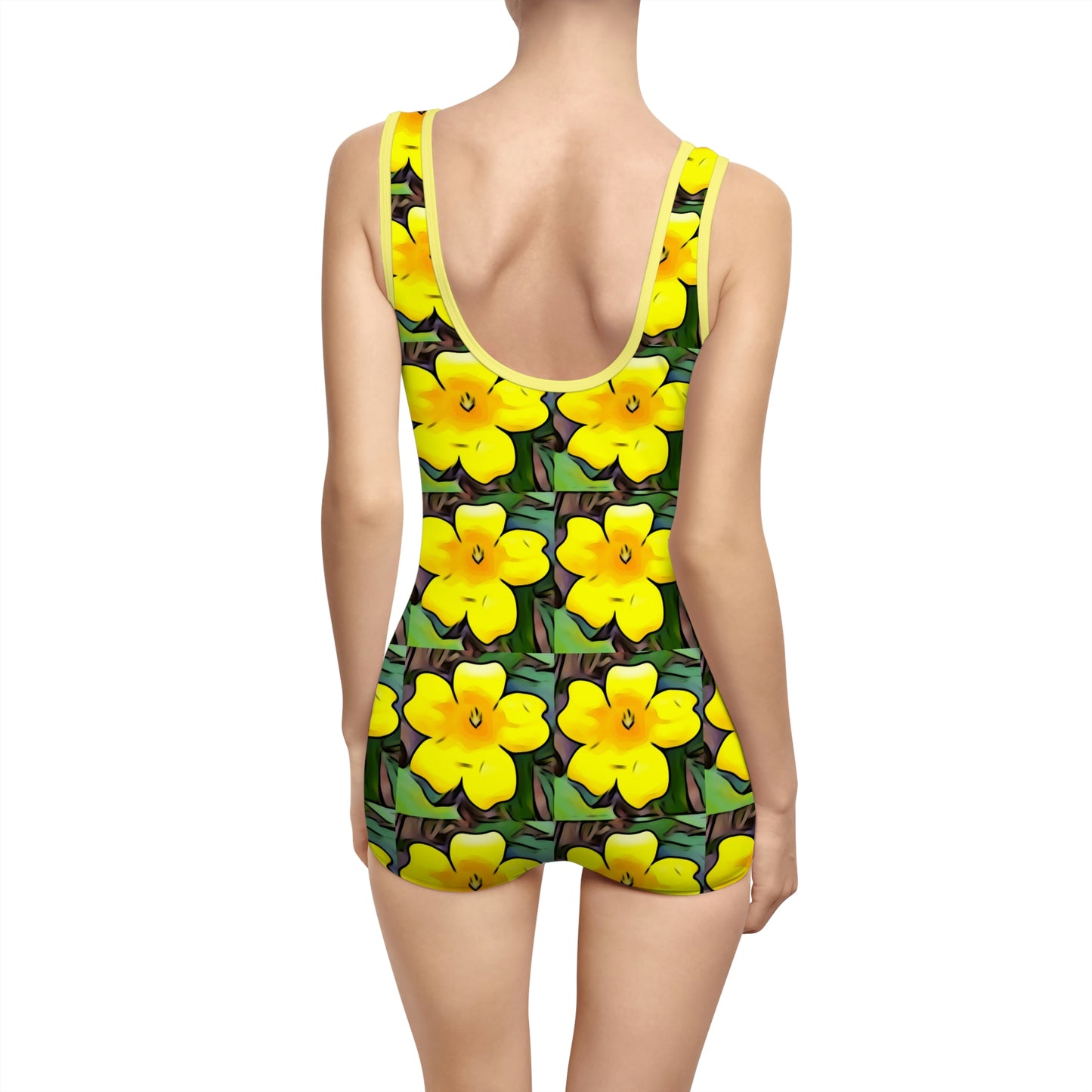 Yellow Jessamine Vintage Swimsuit