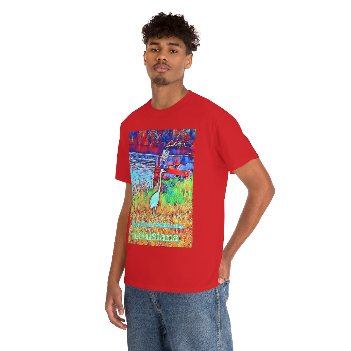 Louisiana Egret Heavy Cotton Tee