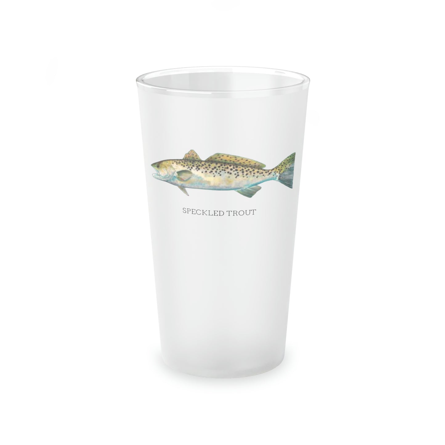 Speckled Trout Frosted Pint Glass, 16oz