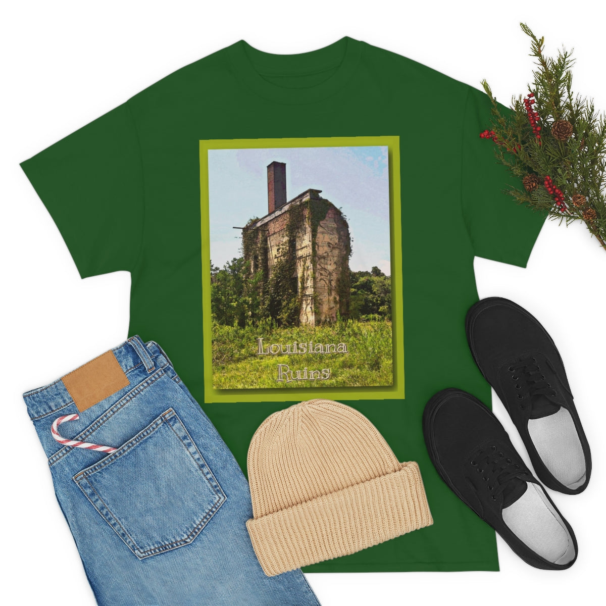 Louisiana Ruins Heavy Cotton Tee