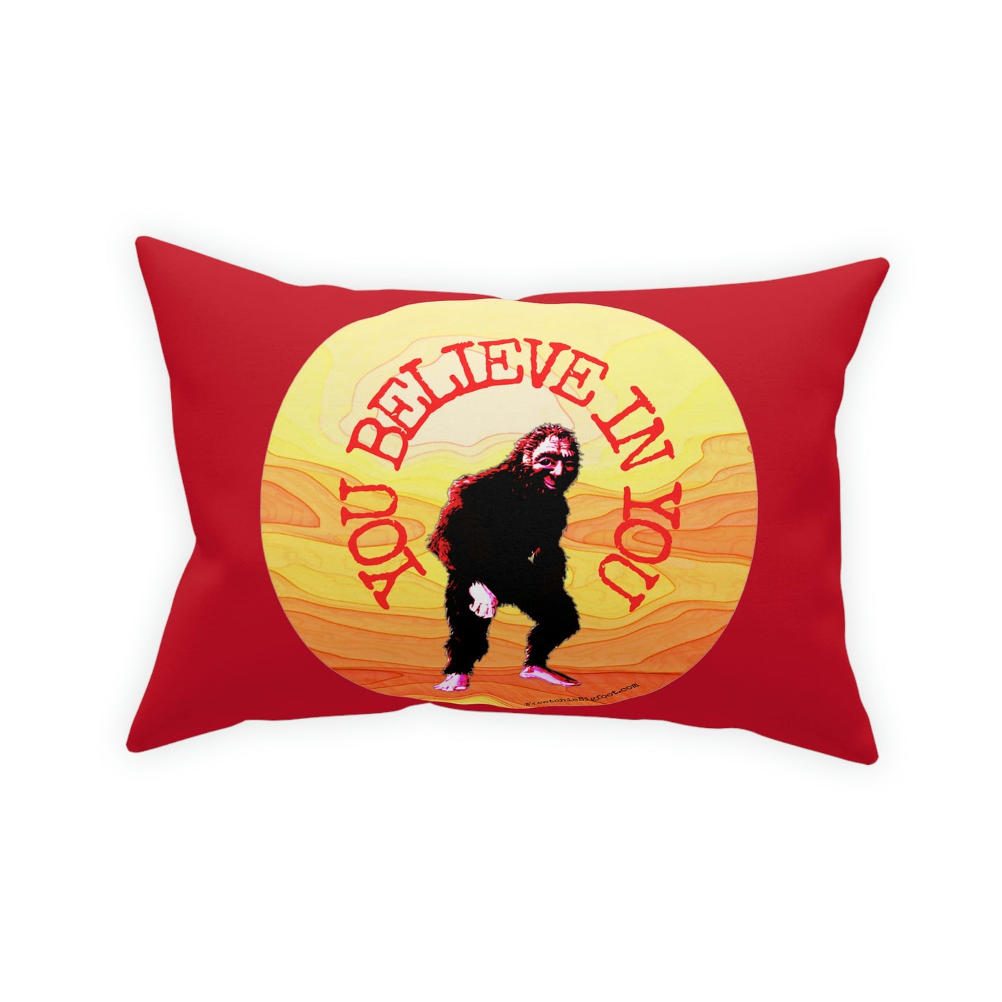 Bigfoot's Believe in You Broadcloth Pillow