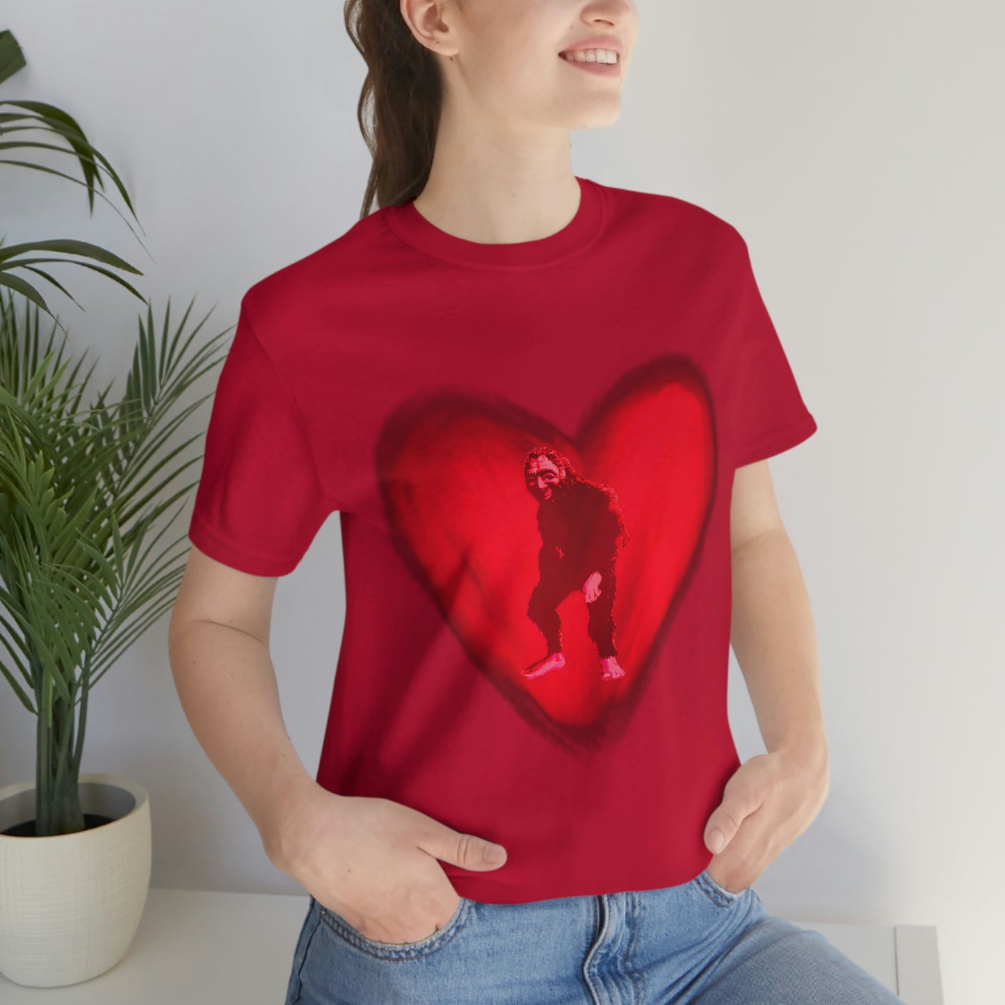 Unisex Bigfoot in My Heart Jersey Tee