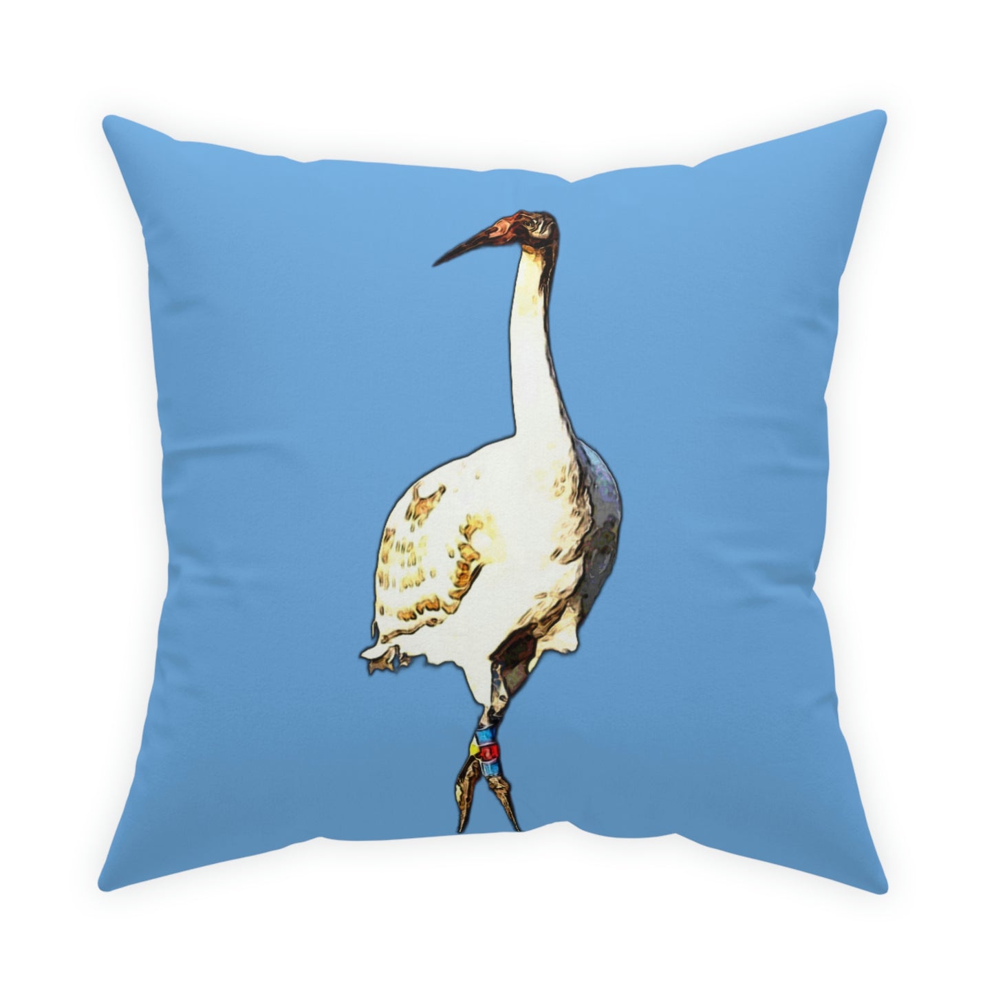 Whooping Crane Broadcloth Pillow