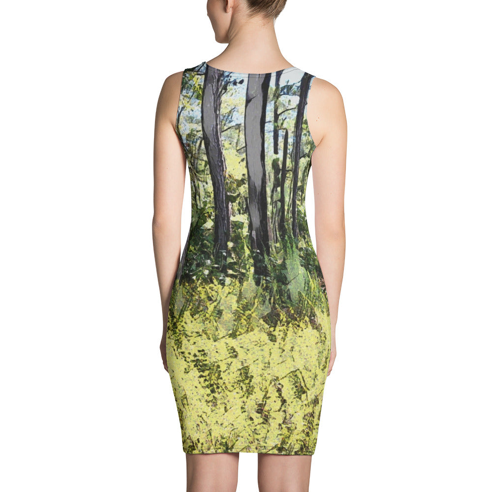 Forest Wildflowers Fitted Dress