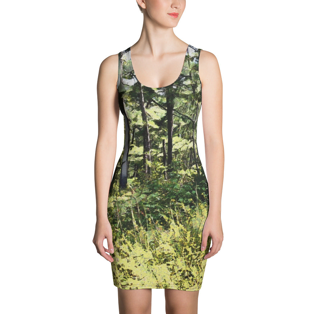 Forest Wildflowers Fitted Dress