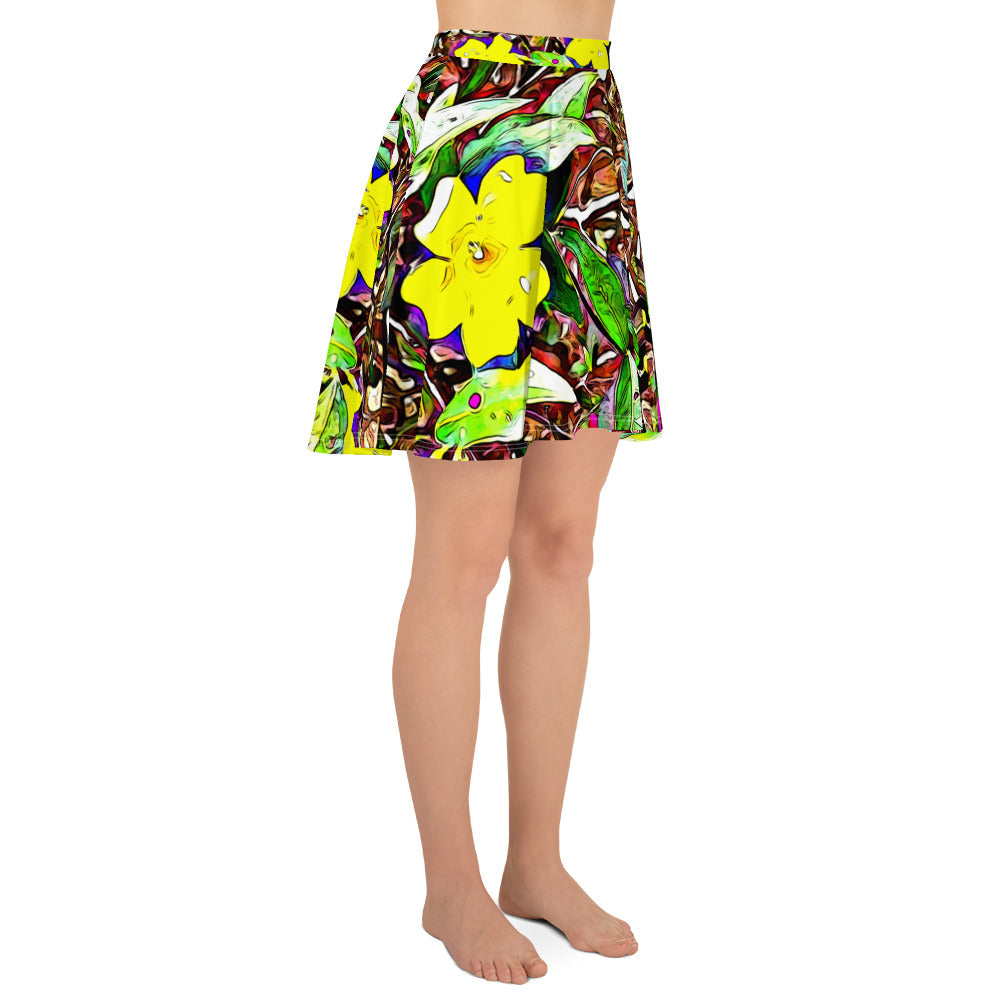 Yellow Jessamine Skater Skirt