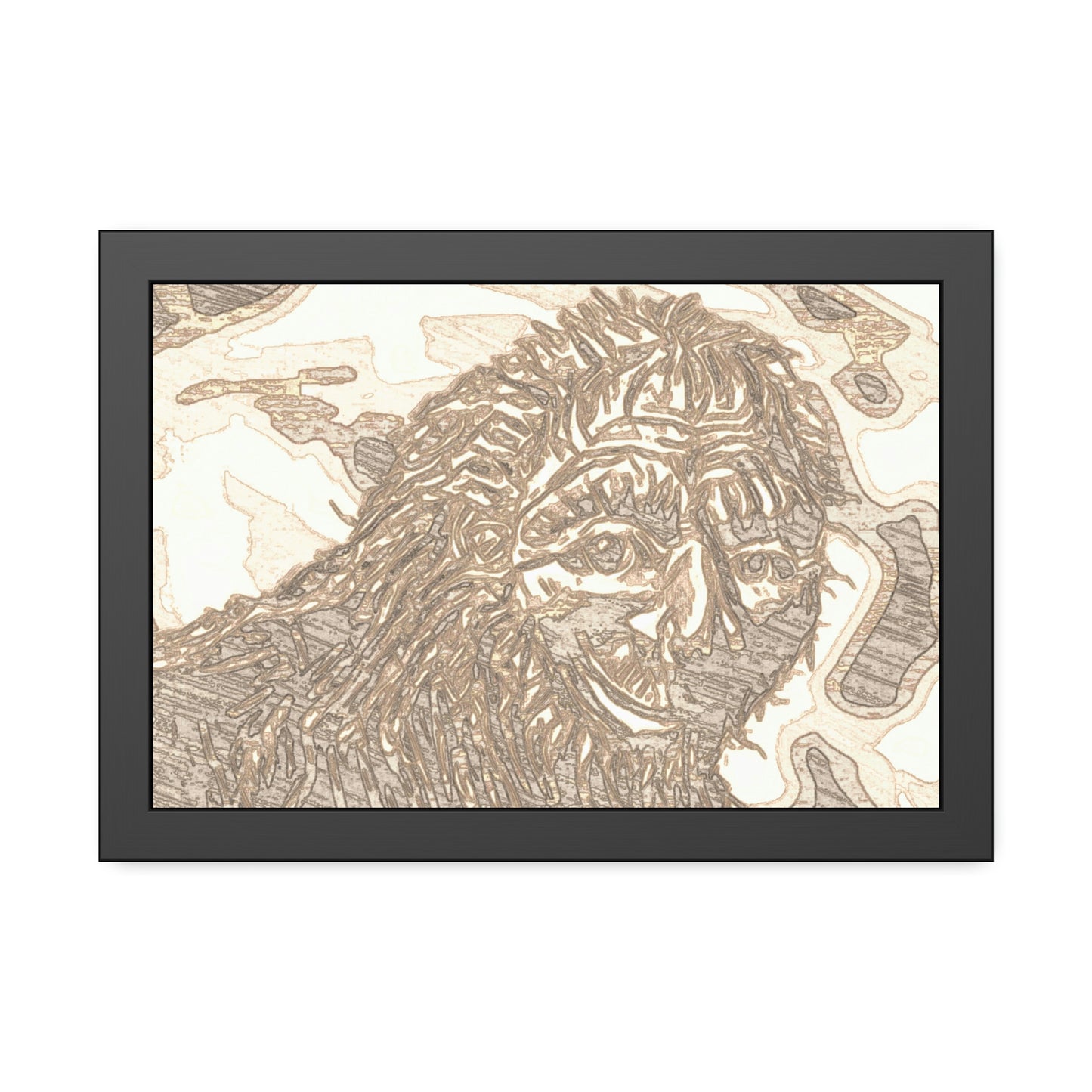 Framed Bigfoot Sketch Print