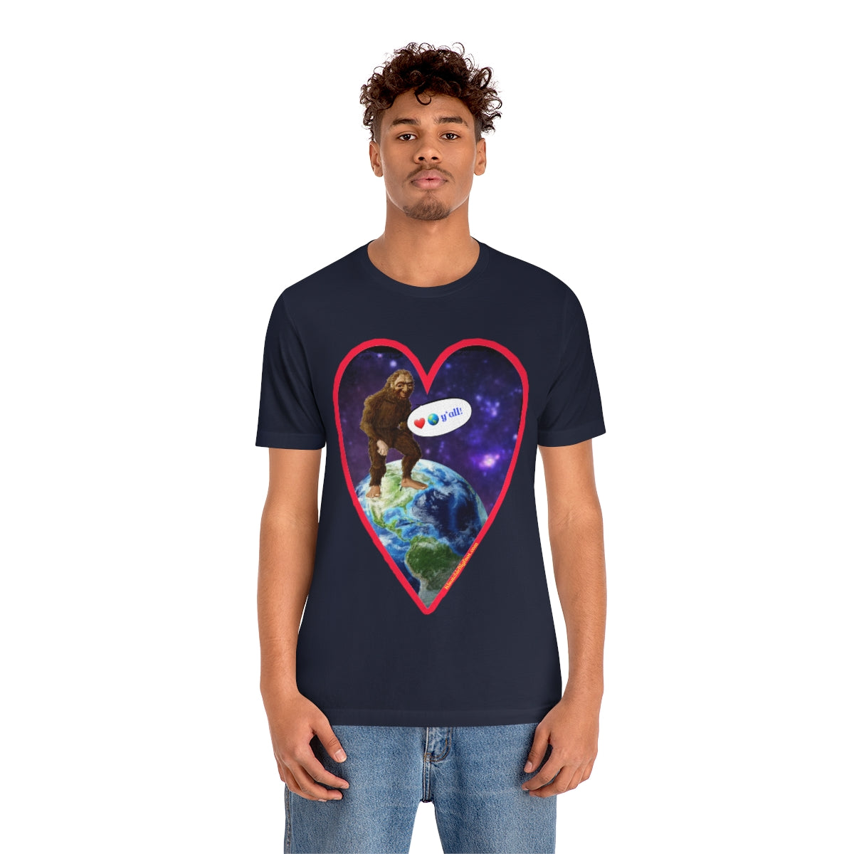 Love The Earth Y'all Bigfoot Jersey Tee