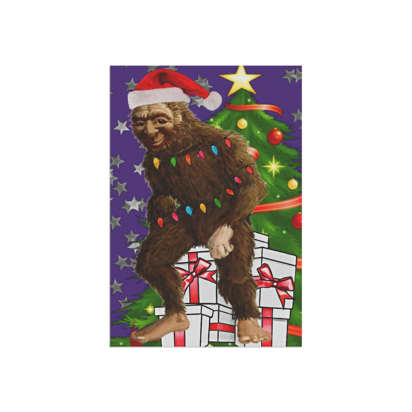 Bigfoot Christmas Garden & House Banner