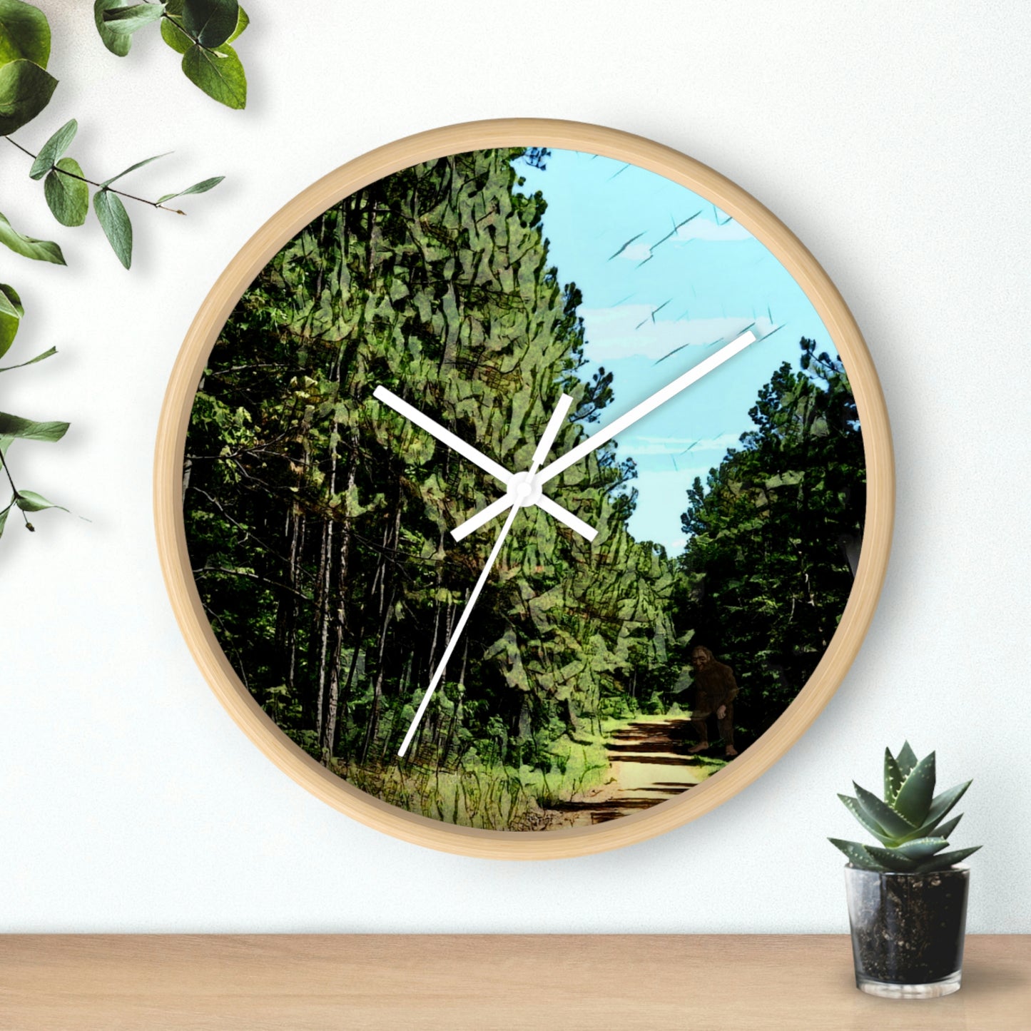 Kisatchie Bigfoot in Shadow Wall Clocks