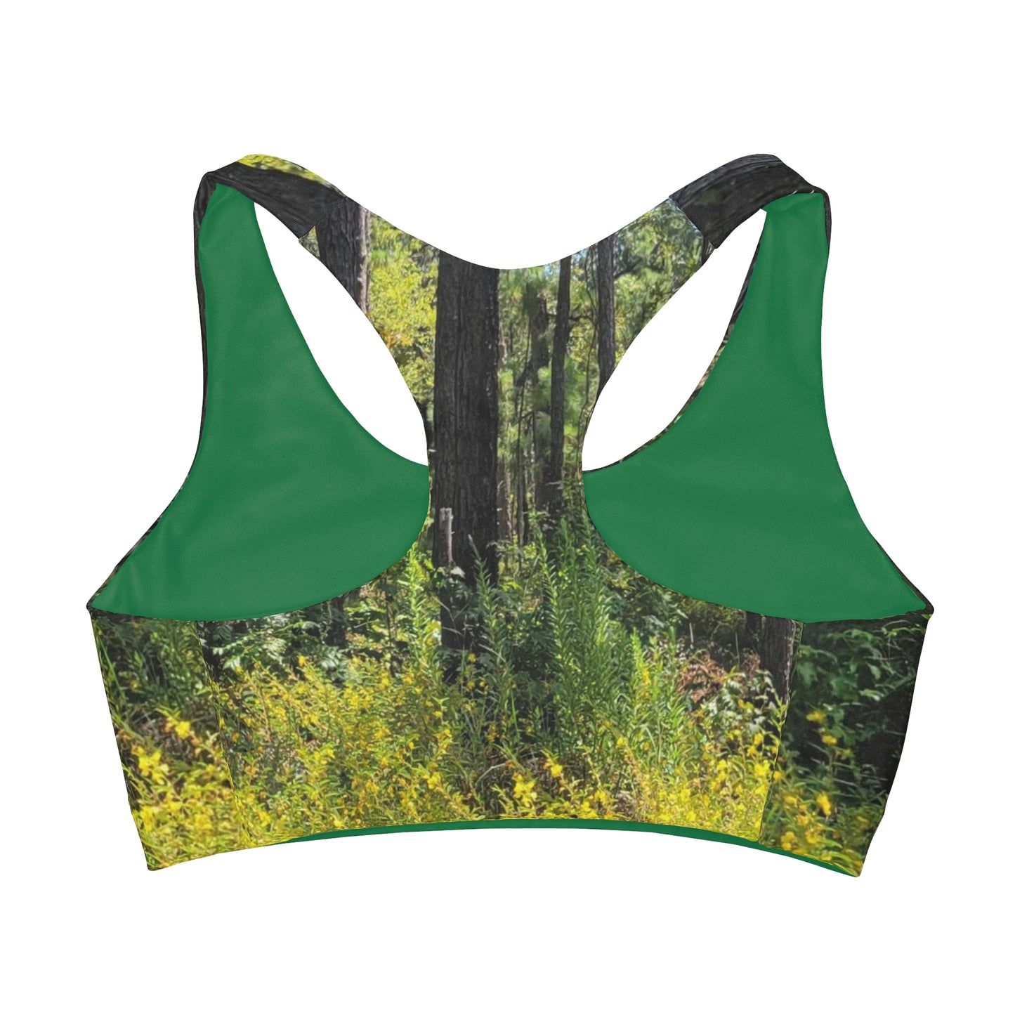 Girls Forest Flowers Seamless Sports Bra