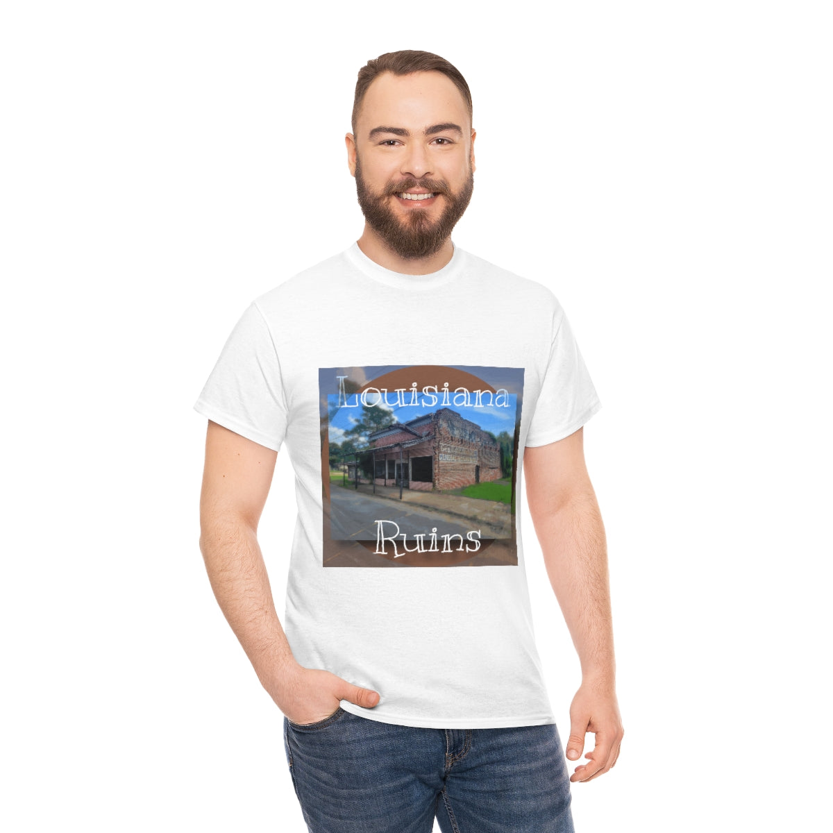 Louisiana Ruins Heavy Cotton Tee