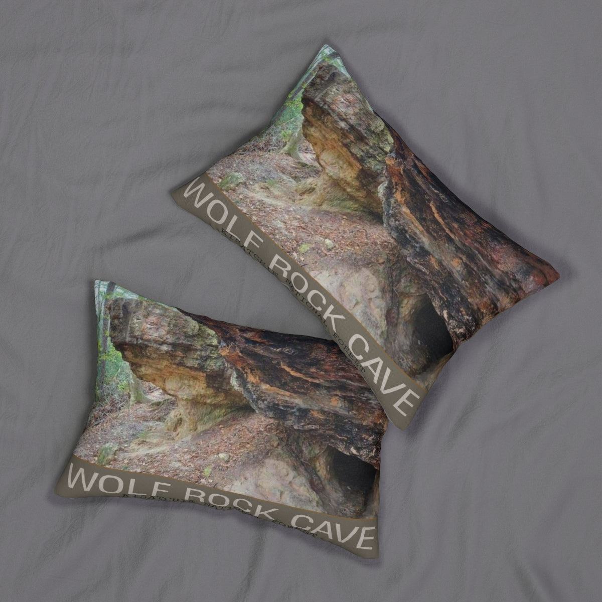 Wolf Rock Cave Lumbar Pillow