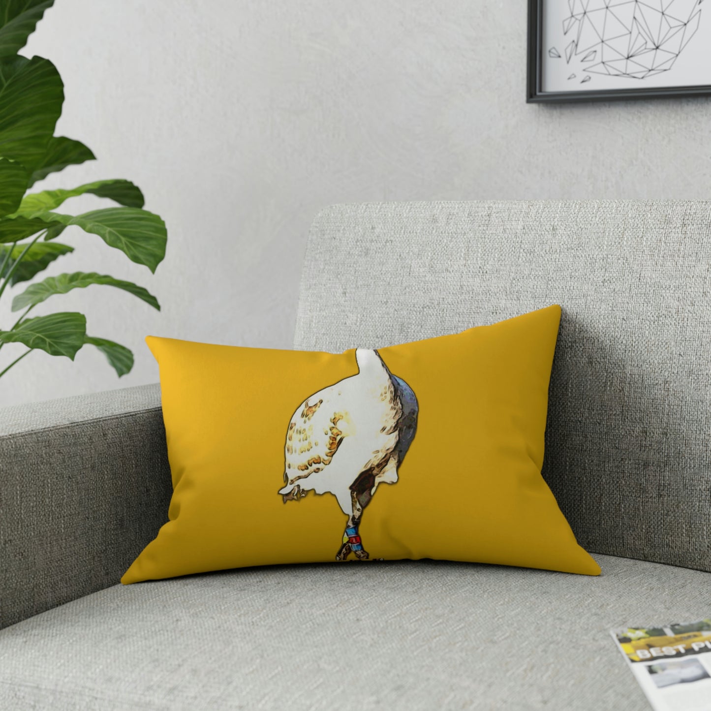 Whooping Crane Broadcloth Pillow