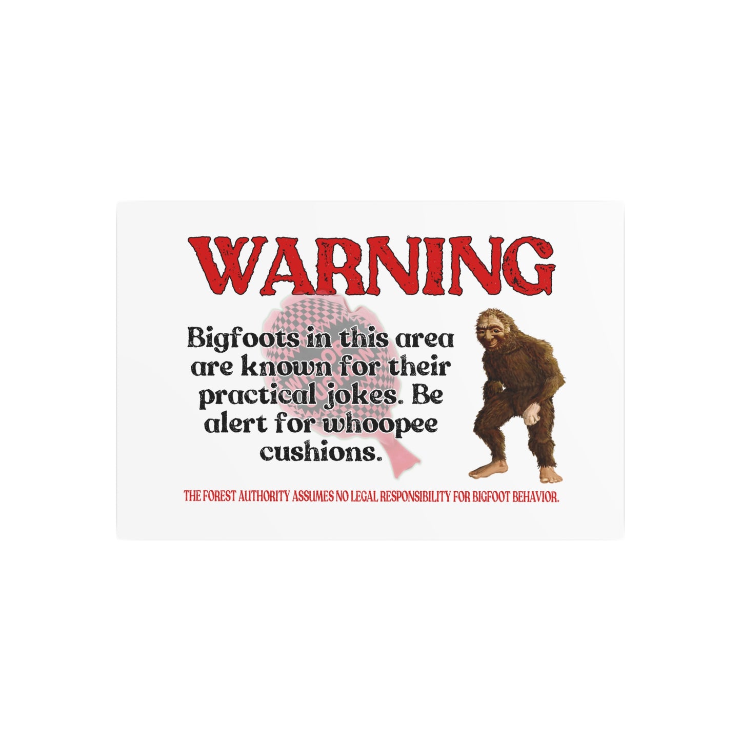 Bigfoot Metal Art Sign