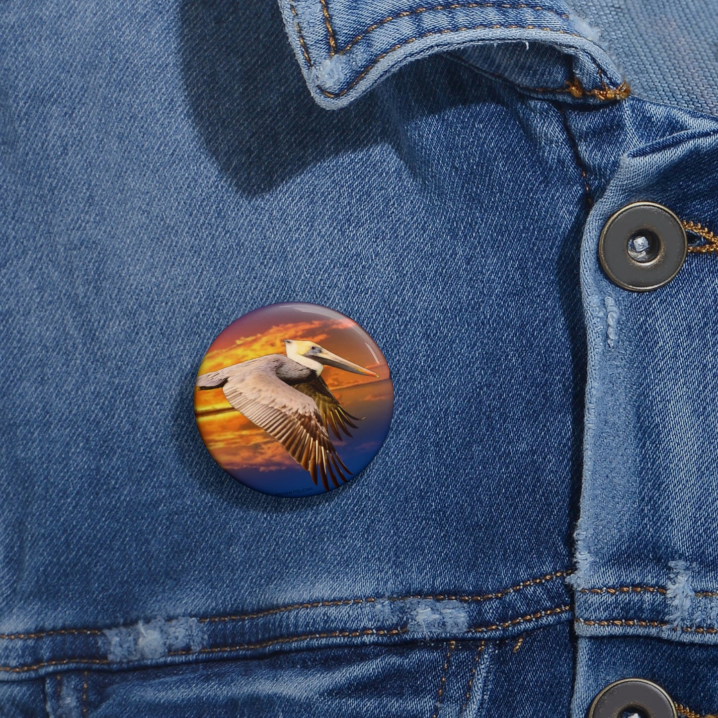 Louisiana Brown Pelican Buttons